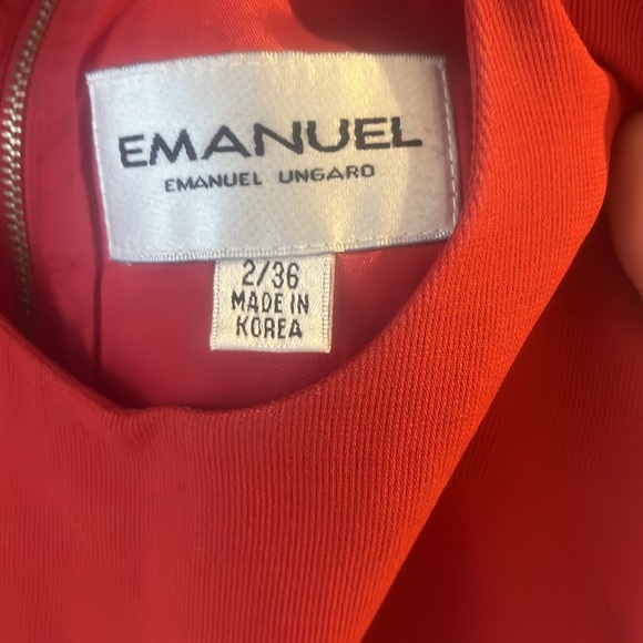 Vintage Emanuel Ungaro Cropped Red Shell Blouse Size 2 - Picture 2 of 5